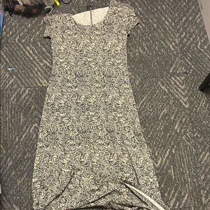 Peruvian Connection Black and White Paisley Maxi Dress